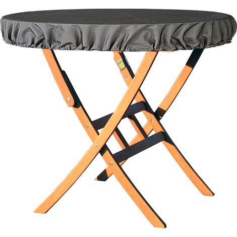 Tischplattenhülle Rund Ø 80cm Schutzhülle wasserdicht Polyester PVC beschichtet