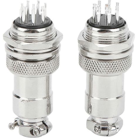20-mm-Luftfahrt-Elektrosteckverbinder, 8-poliger weiblicher Stecker und männlicher Stecker, Einbau in Schalttafeln, Stromversorgung, elektrische Anschlüsse. (1/5)
