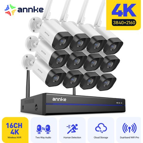 ANNKE Sistema di telecamere di sicurezza wireless per esterni 4K con rilevamento intelligente del movimento e audio bidirezionale (1/5)