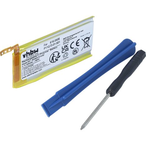 vhbw Batterie compatible avec Apple iPod A1320 Nano 5 lecteur de musique MP3 (400mAh, 3,7V, Li-polymère) (1/5)