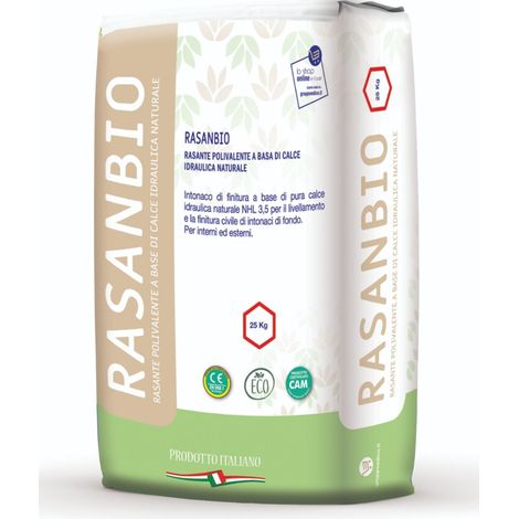 Rasanbio intonaco di finitura di calce idraulica naturale nhl 3,5 sacco kg. 25