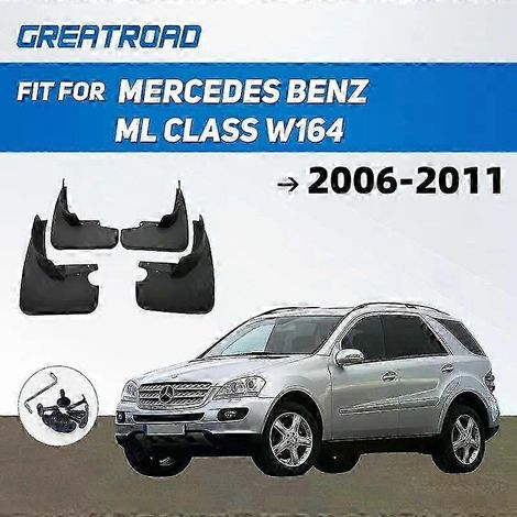 Ensemble d'accessoires uniques : bavettes moulées pour Mercedes-Benz Classe ML W164 (2006-2011, 2009-2010)  garde-boue, bavettes d'aile (1/5)