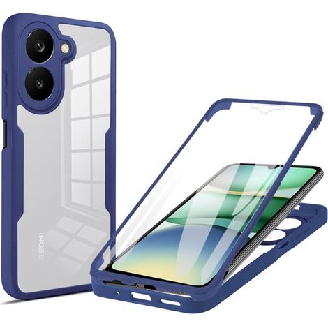 Coque pour Xiaomi Poco X8 Pro 5G, Protection D'écran Intégrée Housse Antichoc Militaire Double Face, Case Bumper Anti-Rayures en Silicone Transparent à 360°, Bleu (1/5)