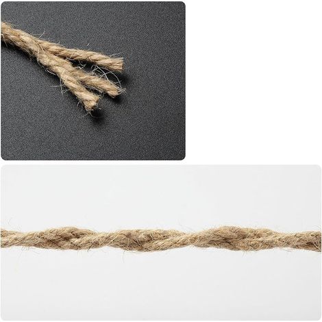 Corde de chanvre naturelle en sisal épais 4 mm x 100 m pour gratte-chat, post, jardin, liaison, artisanat, matériel d'emballage (1/4)