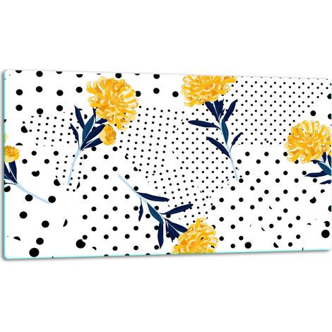 Schneidebrett aus Glas, 52x30 cm, Blumen (1/5)