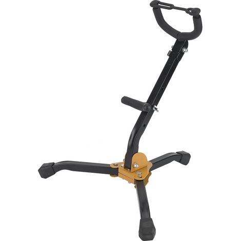 Support pliable en métal réglable pour saxophone alto et ténor, trépied robuste, pieds repliables, stable pour concert, studio ou pratique, accessoire indispensable. (1/5)