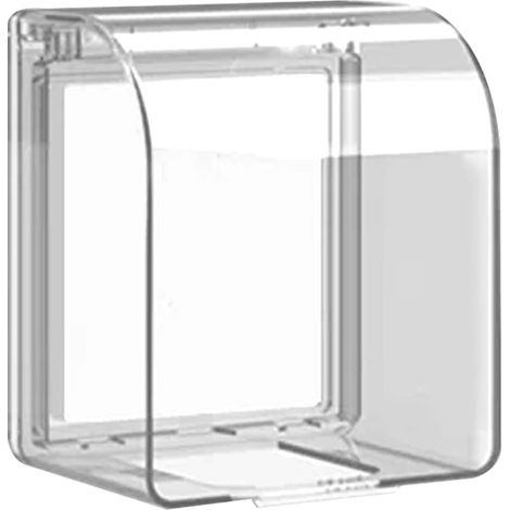 Waterproof Wall Socket Cover, Waterproof Socket Box, Waterproof Cover for Power Socket in Use, Waterproof Electrical Socket, Transparent Kitchen Accessory (10x11.2x7.1cm) (1/5)