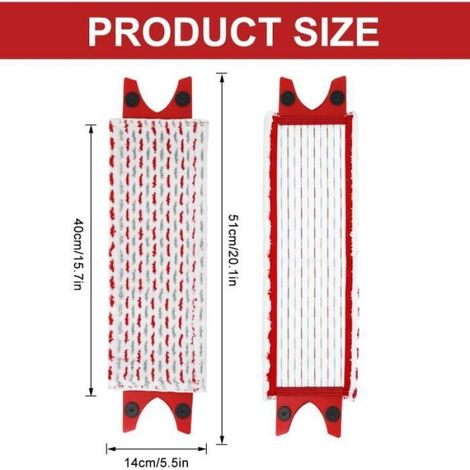 2 Pièces pour Balai Serpillière Recharge Kit,51x14cm pour Vileda Ultramat XL 2en1 Microfibre Absorbante Recharge, pour Lavage Sol (1/4)