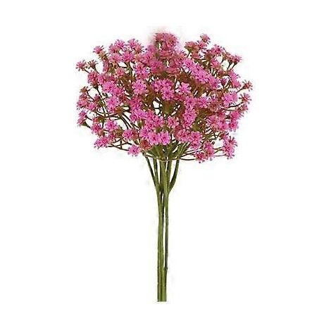 Lot de 6 fleurs artificielles de gypsophile réalistes, réutilisables, finitions soignées, couleurs inaltérables, fausses plantes pour la décoration intérieurerouge (1/5)