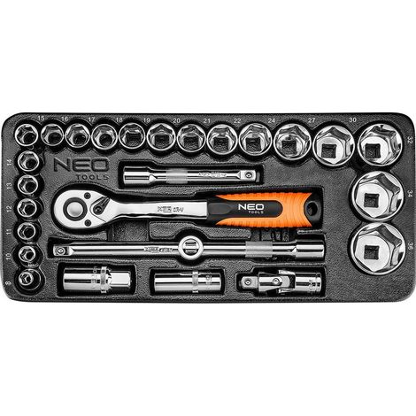 Insert cliquet et douilles 1/2 NEO TOOLS 84-238 27 pièces (1/3)