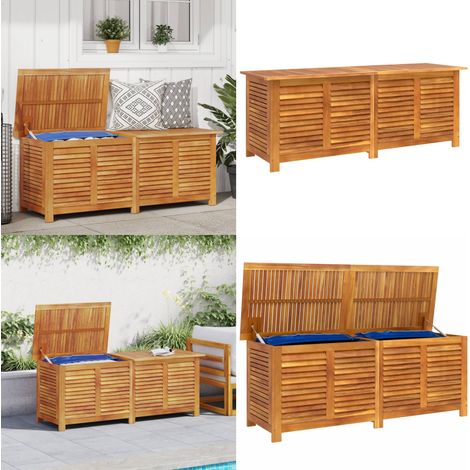 Gartenbox mit Lüftungsschlitzen 150x50x56 cm Massivholz Akazie - Holz Gartenbox - Gartenaufbewahrung - Outdoor Box - Gartenmöbel - Akazienholz - Home & Living (1/5)