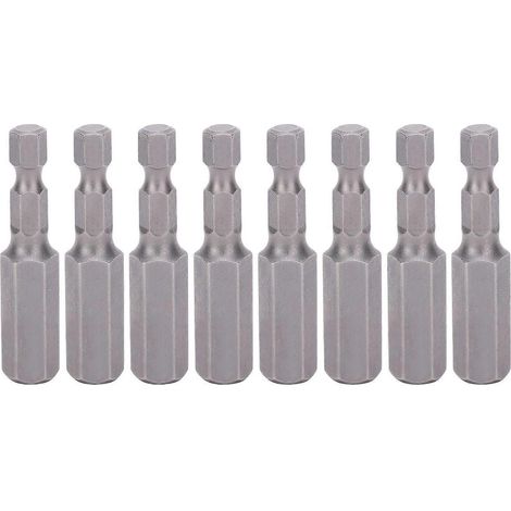 Jeu de 10 embouts hexagonaux magnétiques de rechange pour tournevis électriques, 50 mm