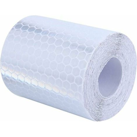 Ruban Réfléchissant - 5 cm x 3 m - PVC Imperméable Haute Réflectivité - Pour Véhicules Sécurité Routière et Signalisation - 1 Rouleau (1/5)