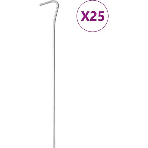 Zeltheringe 25 Stk. 23 cm Ø4 mm Verzinkter Stahl