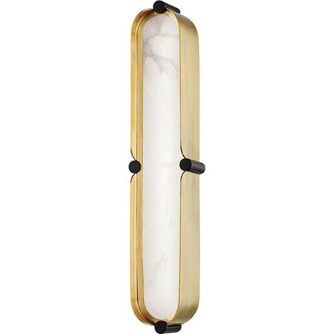 Tribeca Petit Support de Bain Led Laiton, Noir, Albâtre