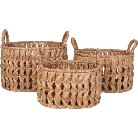 Cesto portaoggetti house-nordic balerma con maniglie set da 3