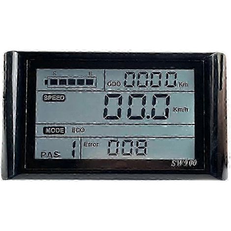 Compteur de vitesse étanche SW900 pour vélos électriques avec écran LCD, 24-72 V (1/4)