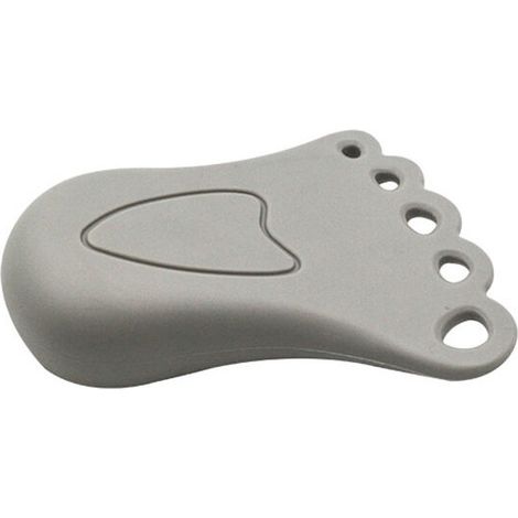 Cale-porte décoratif mignon petit coin de butée de pied en caoutchouc, (paquet de 2) - gris (1/5)