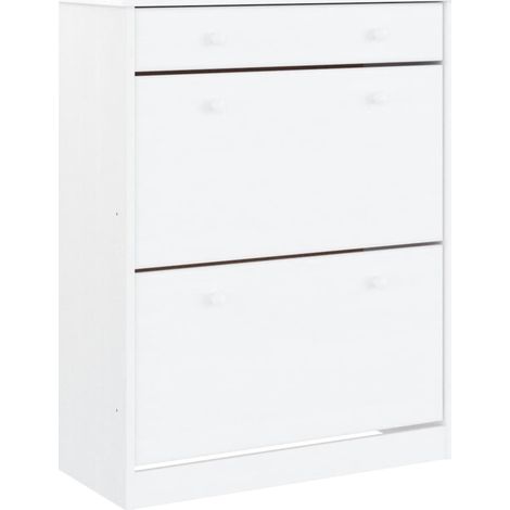 Zapatero mueble para entrada/pasillo/salón ALTA 77 x 35 x 96 cm madera maciza de pino blanco 020021400 (1/5)
