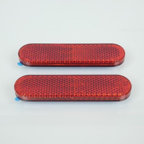 Catadioptre réflecteur homologué RMS rouge autocollant 95x25mm (1/3)
