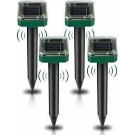 Solar-Powered Ultrasonic Mole Repellent, 4 Pieces, Solar Ultrasonic Repellent, Solar Mole Repellent, Ultrasonic Snake Repellent