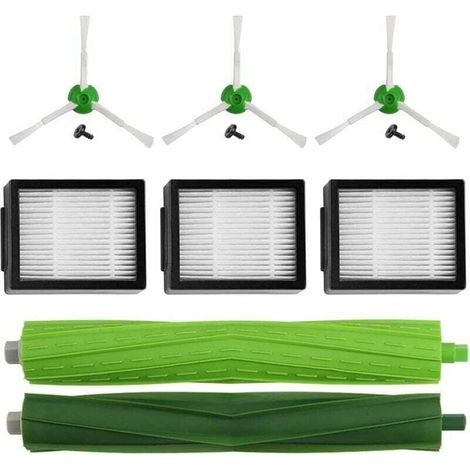 Mirtux Pack d'accessoires pour Roomba E5 E6 i3 i3+ i7 j7 j7+ e5154 e5158 Kit de Remplacement Complet pour Pièces de Rechange. brosses latérales. filtres. Rouleaux extracteurs. (1/5)