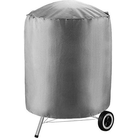 Housse Barbecue - Rond 70 x 70 cm - Taffetas Polyester 190T Enduit Argenté - Imperméable UV Résistant Déchirure - Coupe-Vent avec Cordon Serrage - 1 Pièce (1/5)