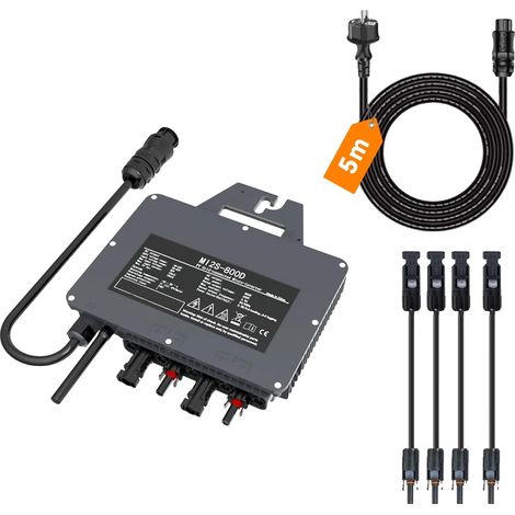 Micro-onduleur solaire, sortie de 400W et 800W, tension et fréquence réglables (1/2)