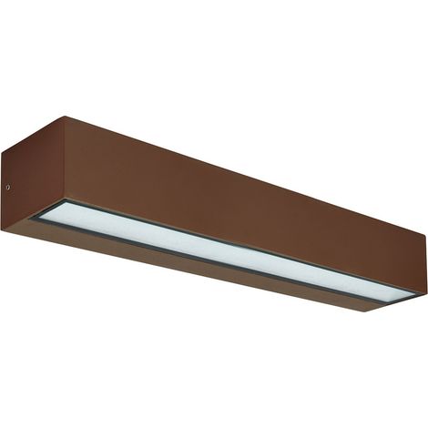 Applique LED 2x15W GES2248 biemissione CCT 3000K/4000K/5000K, struttura in alluminio pressofuso marrone - Gealuce (1/2)