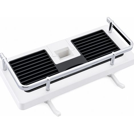 Panier de Douche Réglable Sans Perçage Blanc 30 x 12 x 6,5 cm (1/5)