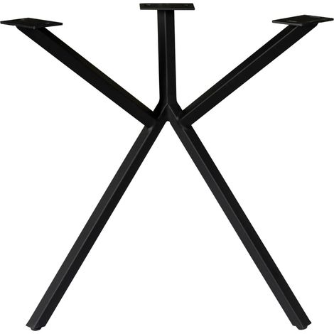 Pieds de table en métal noir pour table rectangulaire (lot de 2) RALF (1/4)