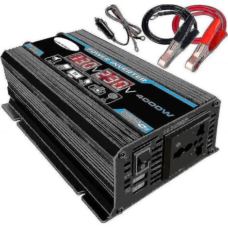 Convertisseur/chargeur onduleur/transformateur double USB pour voiture, 4000 W, 12 V/220 V/110 V. (1/5)