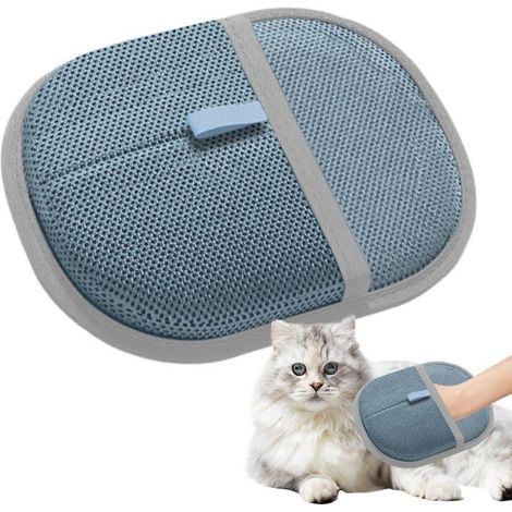 Gant de toilettage anti-poils pour chat, anti-peluches électrostatique, réutilisable, pour animaux à poils longs et courts (1/5)