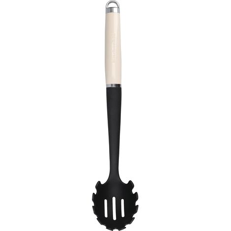 KitchenAid Cucchiaio / Mestolo Prendi Spaghetti / Pasta, Resistente al Calore fino a 232° C, Sicuro sulle Superfici Antiaderenti, Crema (1/5)