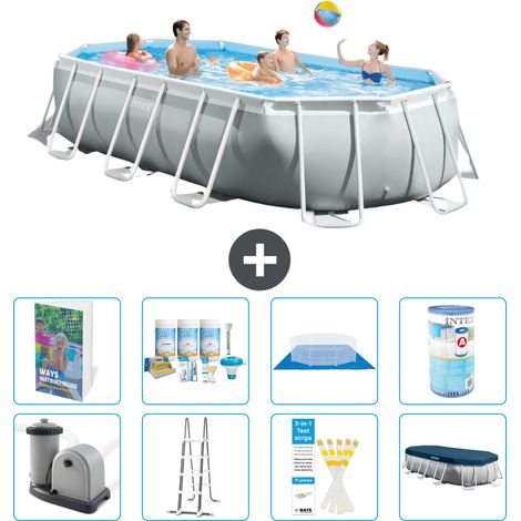 Intex Piscine Prism Frame Ovale - 503x274x122 cm - 9-pièces  S556