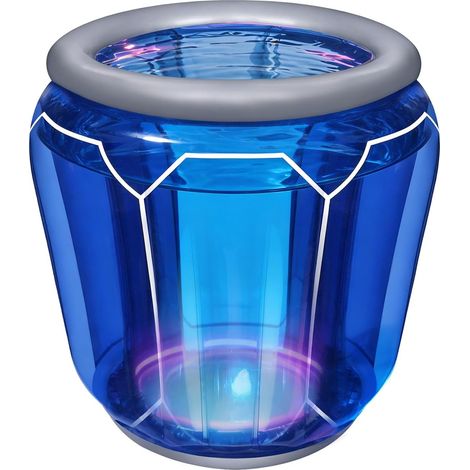 Seau à Boisson Pliable avec Lueur Lumineuse, bac à Glace Gonflable en PVC Bleu pour Service de Boissons Bord de la, Tables de Barbecue et Seau d ' Utilisation de fête de Camping (1/5)