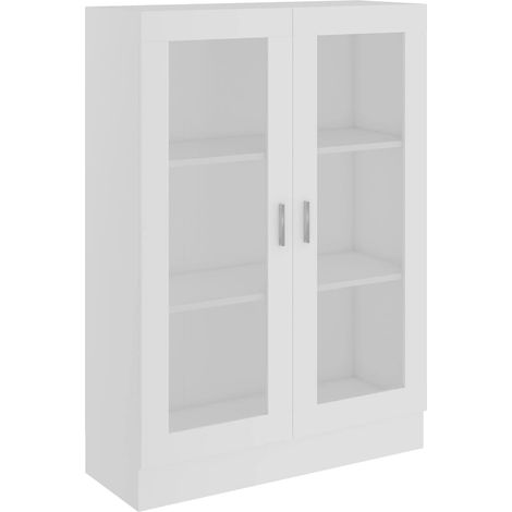 Maison Exclusive - Vitrinenschrank Weiß 82,5x30,5x115 cm Holzwerk