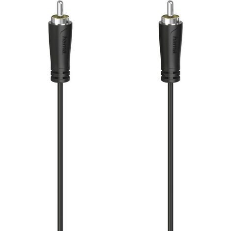 Câble RCA mâle vers mâle - 3 m - Noir - Câble audio/vidéo (1/2)