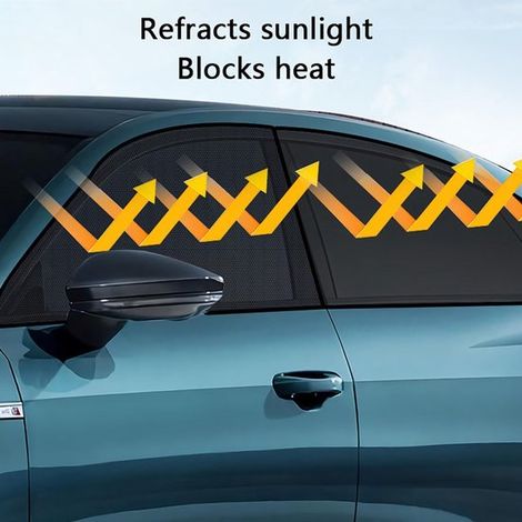 Sonnenschutz für Auto-Seitenscheiben 4-teilig Sonnenschutz für Auto-Seitenscheiben Abdeckung UV-Schutz Blendschutz Sonnenschutz fürs Auto für Für (1/4)