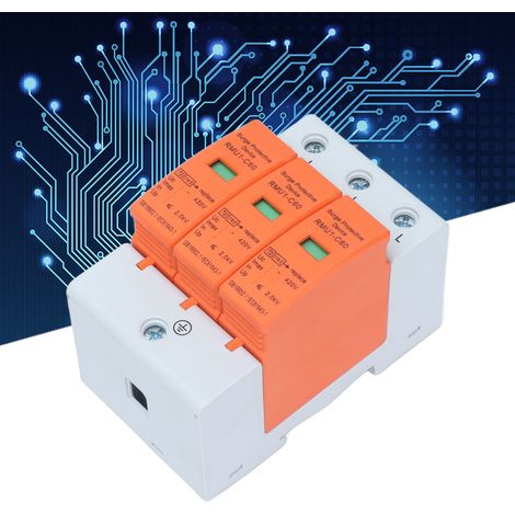 RMU1-C60 420V SPD Überspannungsschutz, Schutz gegen dreiphasige Blitzeinschläge im Hausnetz, Potenzialausgleichs-Überspannungsschutz, maximale Kapazität: 60 kA (1/5)