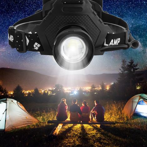 Starke XHP70 Stirnlampe mit USB-Ladefunktion, Teleskop-Zoom, Angel-Stirnlampe, Außenbeleuchtung (1/5)