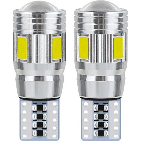 Coppia lampadine auto canbus T10 6 LED luce fredda interni auto 12V CA-02716 (1/5)