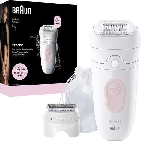 BRAUN Epilatore Silk Epil 5 Con testina Rasoio Rosa Flamingo (1/5)