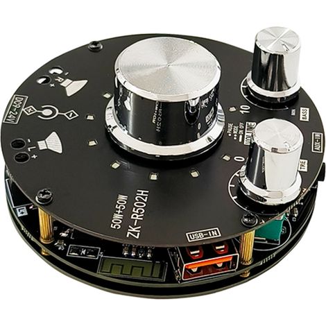Module amplificateur audio Bluetooth stéréo avec réglage des aigus et des basses, 2.1 canaux (1/5)