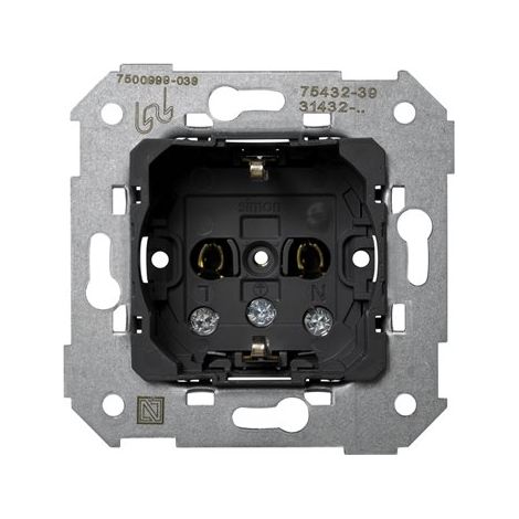Simon 82 Einzelsteckdose Schuko mit/ohne 16A-Mechanismus 75432-39 (1/3)