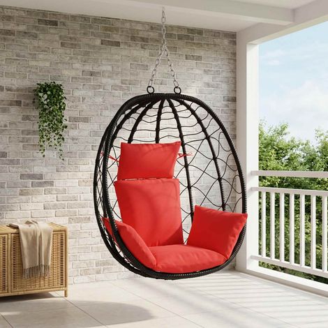 vidaXL Coussin Adirondack PUTTEN 100 % polyester Rouge (1/5)