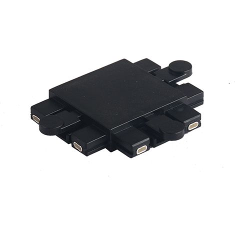 Connettore a T per guida magnetica Videx VL TRMS FC02B, colore nero.