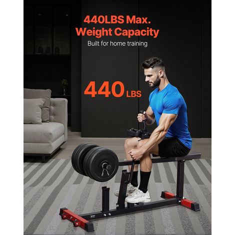 Banc à Mollets Assis, Appareil de Musculation de Jambes avec Capacité de 200 kg, Presse à Mollet Compatible avec les Disques de Poi… (1/5)
