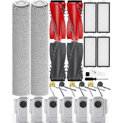 Qrevo Curv 2 Flow de remplacement Kit pour Roborock Qrevo Curv 2 Flow Robot Aspirateur – 24PCS Accessoires (1/5)