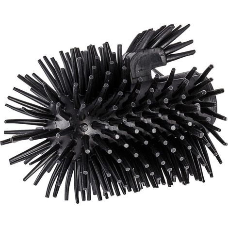 Pointe de rechange pour brosse WC - couleur noir, silicone, 7,5 cm,